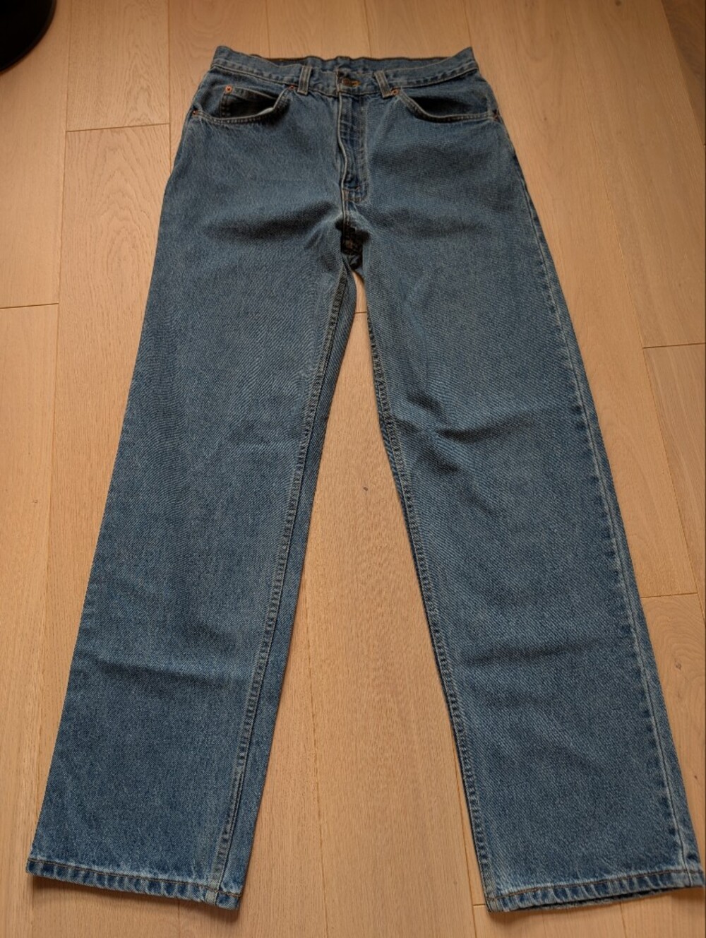 Levi's Vintage 1992 Orange Tab Men's Straight-Leg Jeans in Medium Blue